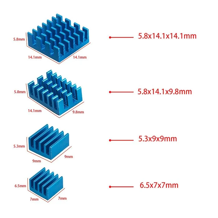 Raspberry Pi 4b Heatsink, Raspberry Pi Heatsink Aluminum Heatsink with Thermal Conductive Adhesive Tape for Raspberry Pi 4 Model B